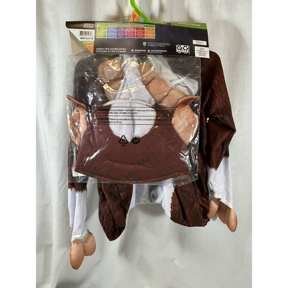 Gremlins Gizmo Toddler Halloween Jumpsuit Costume Size 3T 4T Headpiece New Kids - Picture 4 of 10
